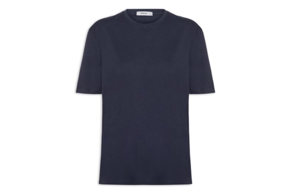 Camiseta Feminina Oversized Manga Curta - Azul