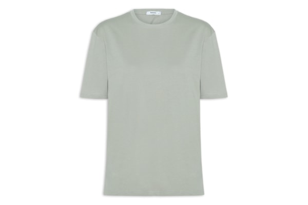 Camiseta Feminina Oversized Manga Curta - Cinza