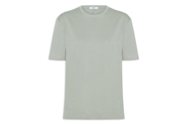 Camiseta Feminina Oversized Manga Curta - Cinza