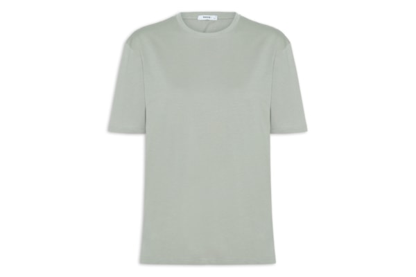 Camiseta Feminina Oversized Manga Curta - Cinza