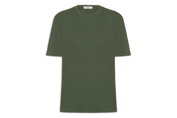 Camiseta Feminina Oversized Manga Curta - Verde