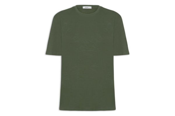 Camiseta Feminina Oversized Manga Curta - Verde