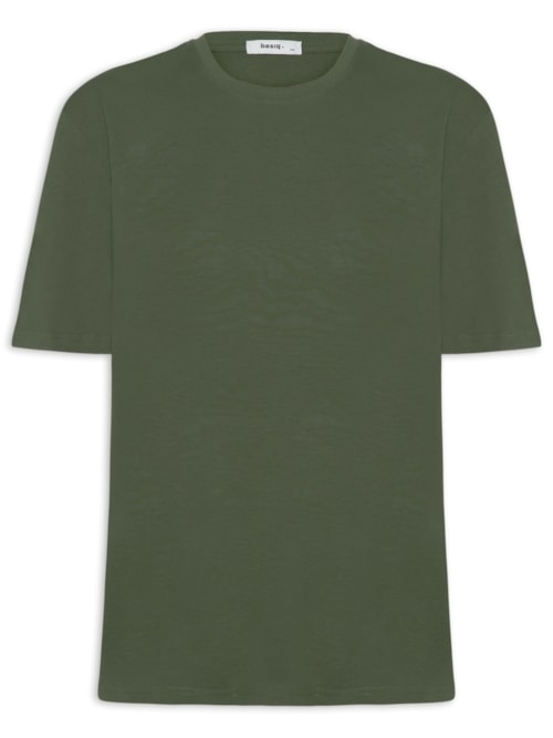 Camiseta Feminina Oversized Manga Curta - Verde