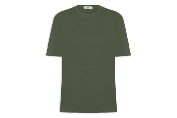 Camiseta Feminina Oversized Manga Curta - Verde