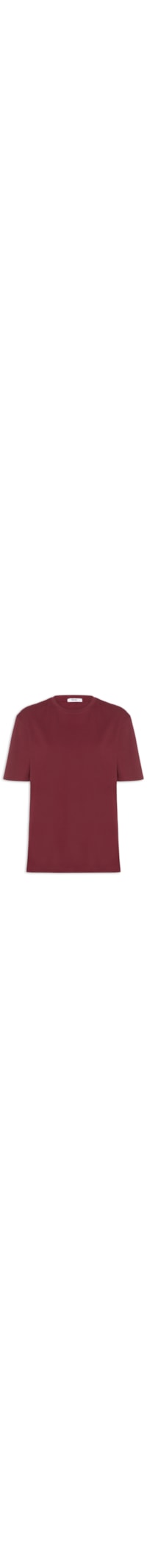 Camiseta Feminina Oversized Manga Curta - Vermelho