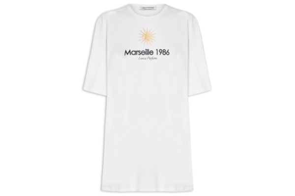 Camiseta Feminina Oversized Manga Média - Branco