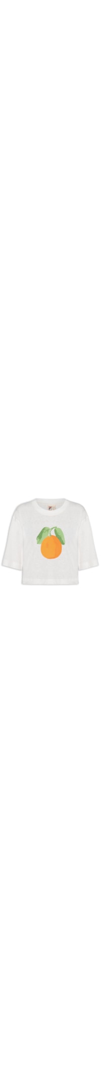 Camiseta Feminina Oversized Orange Grand Turismo - Branco