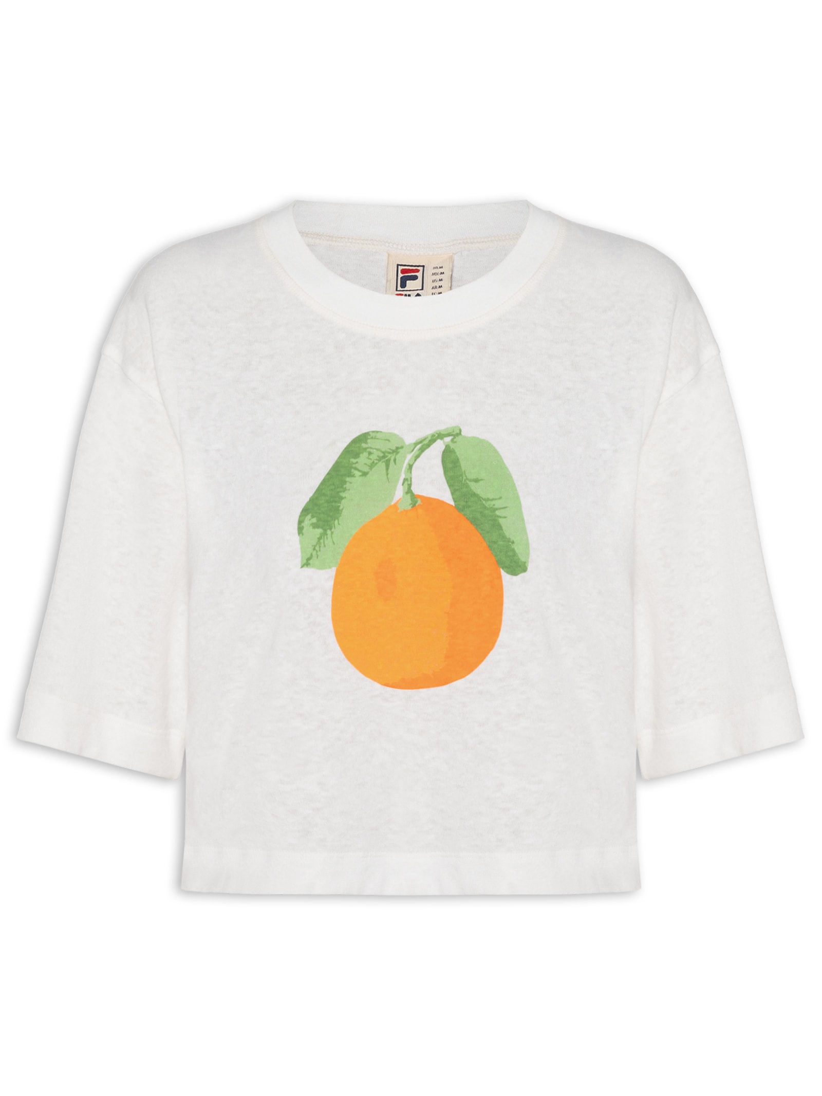 Camiseta Feminina Oversized Orange Grand Turismo Branco Fila