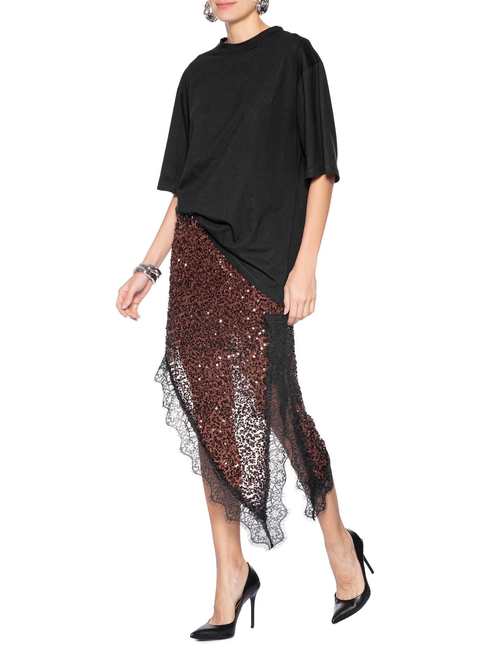 Camiseta Feminina Oversized Preto Market 33