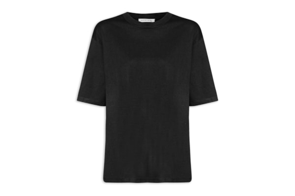 Camiseta Feminina Oversized - Preto