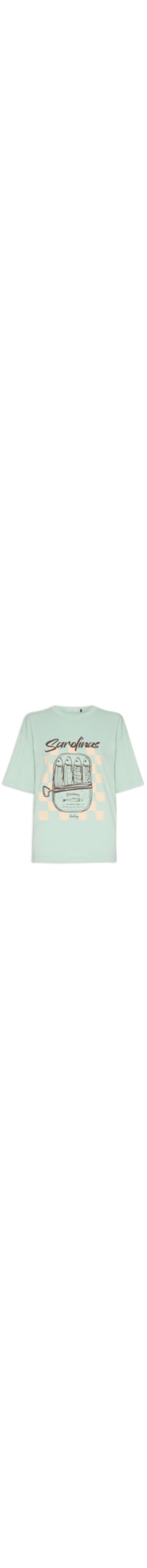 Camiseta Feminina Oversized Sardines - Verde