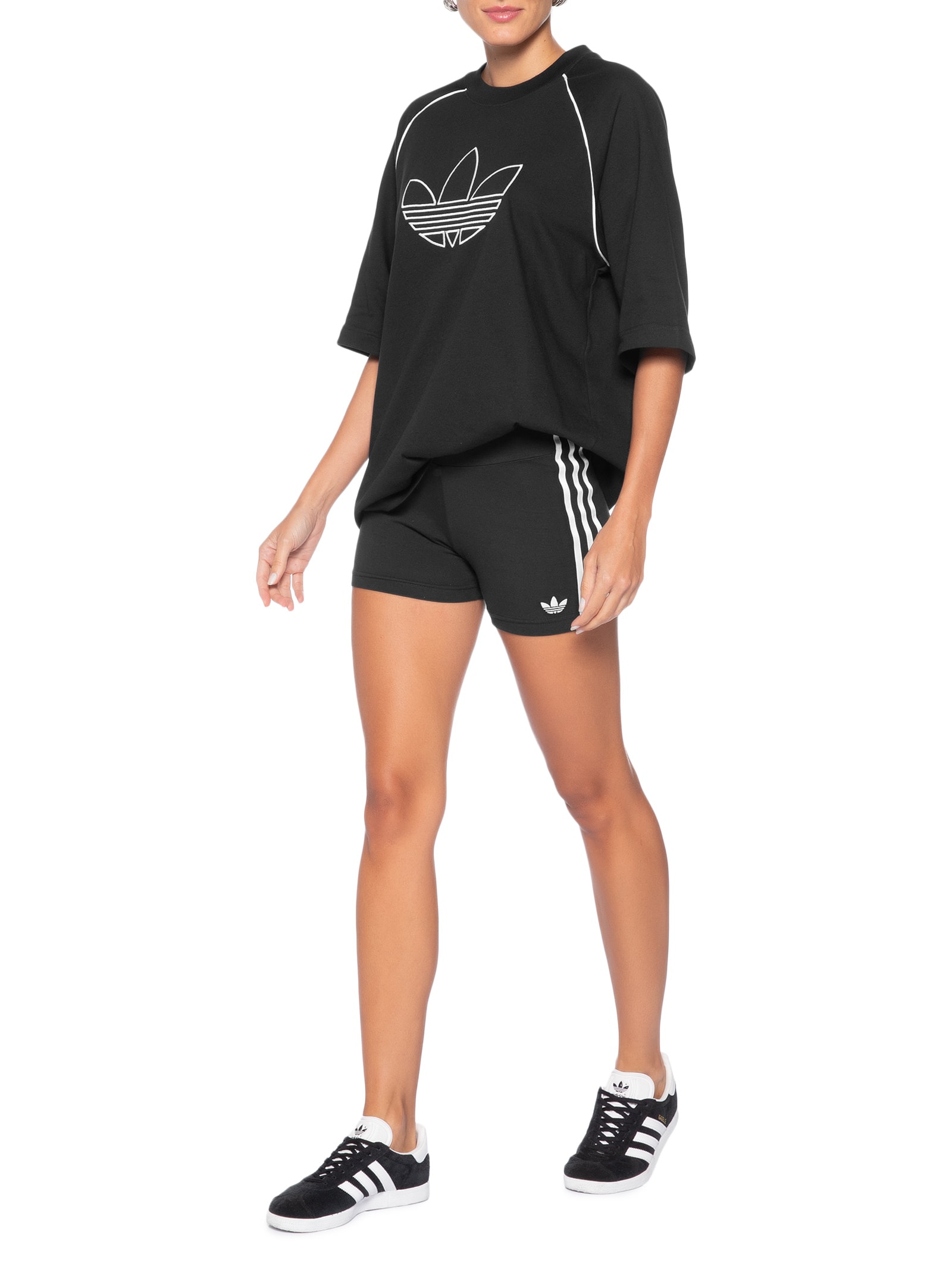Camiseta Feminina Oversized T Adilenium Preto Adidas Originals