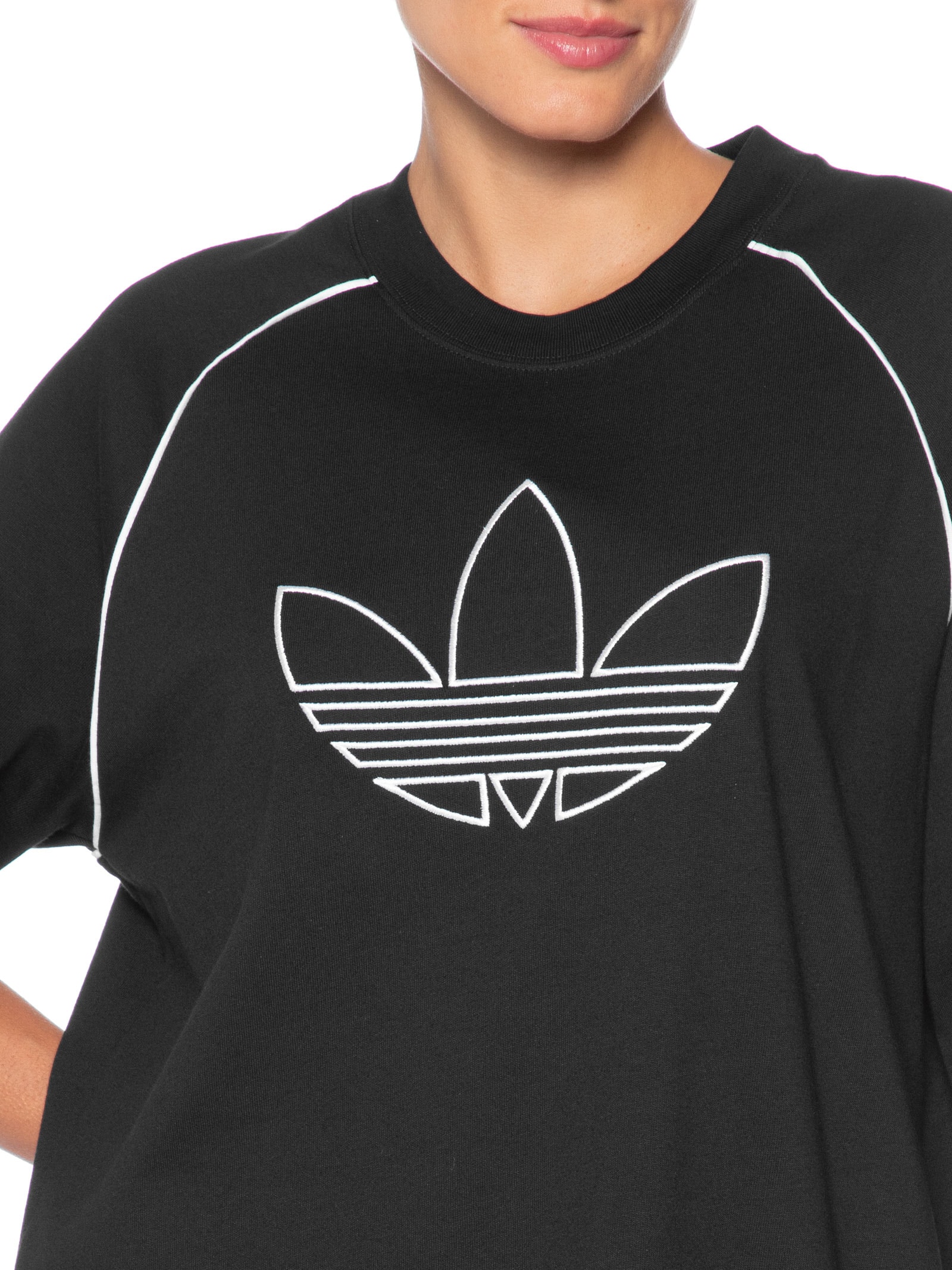 Camiseta Feminina Oversized T Adilenium Preto Adidas Originals