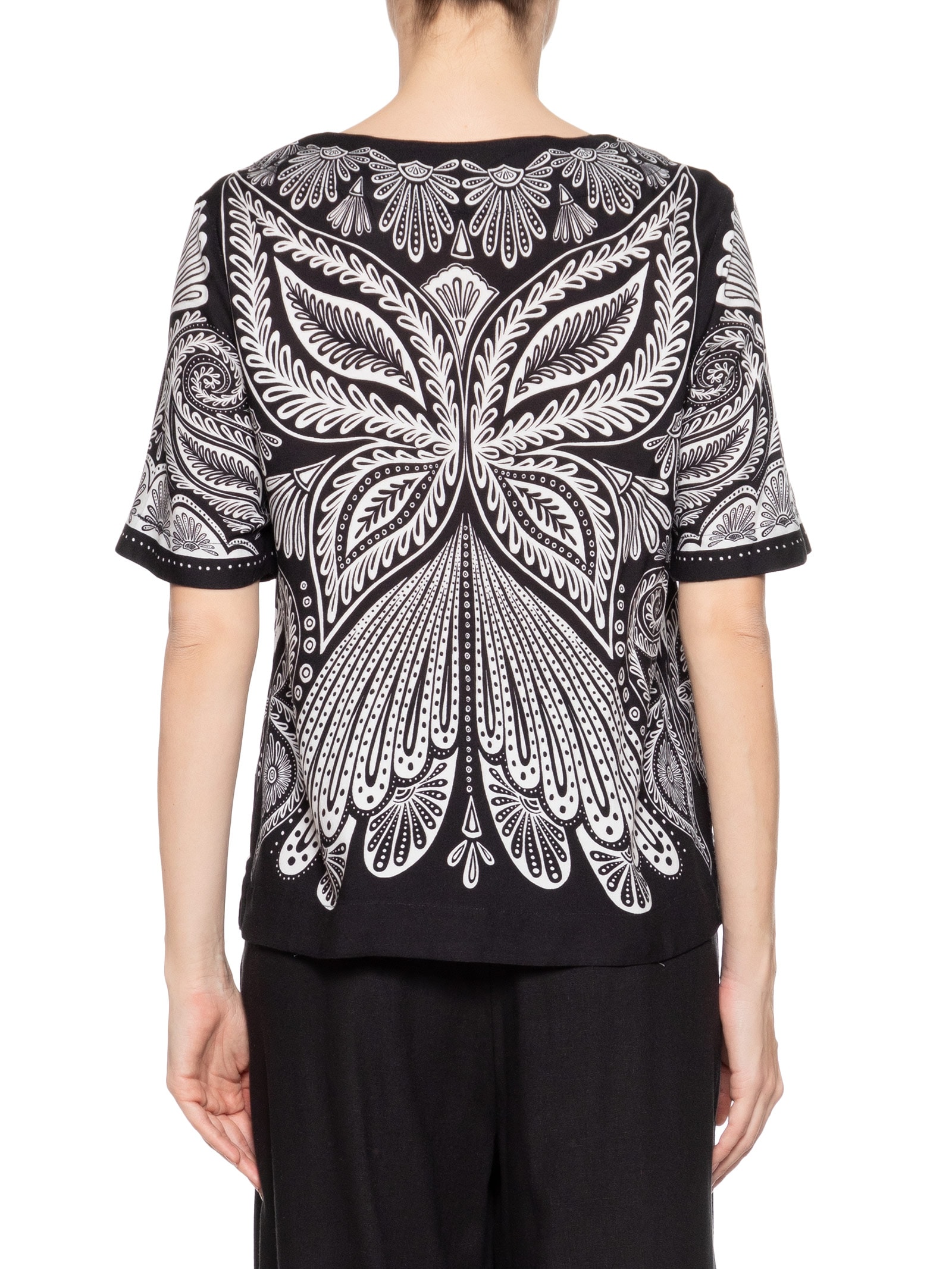 Camiseta Feminina Papillon Preto  Farm