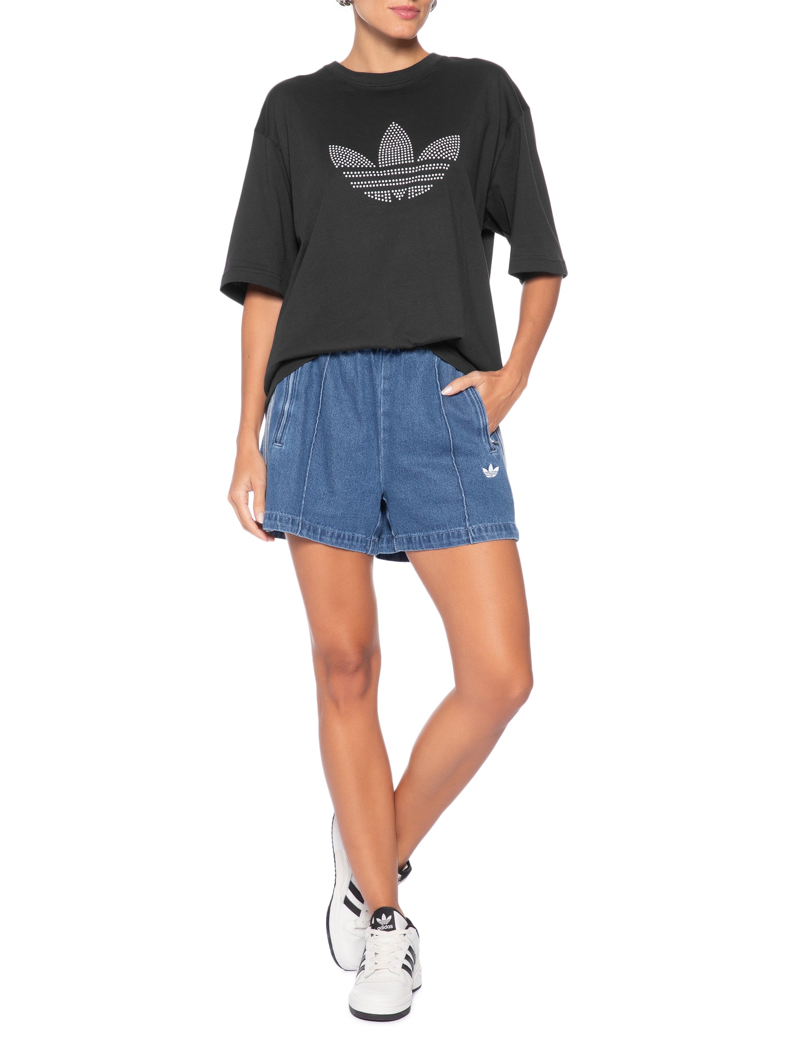 Camiseta Feminina Pearl Preto Adidas Originals