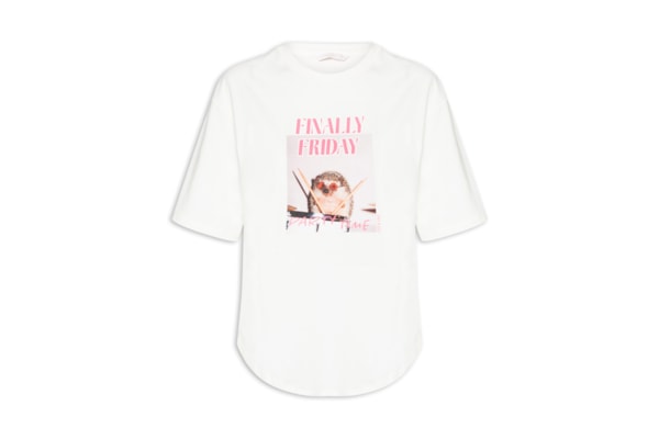 Camiseta Feminina Pet Week Friday - Branco