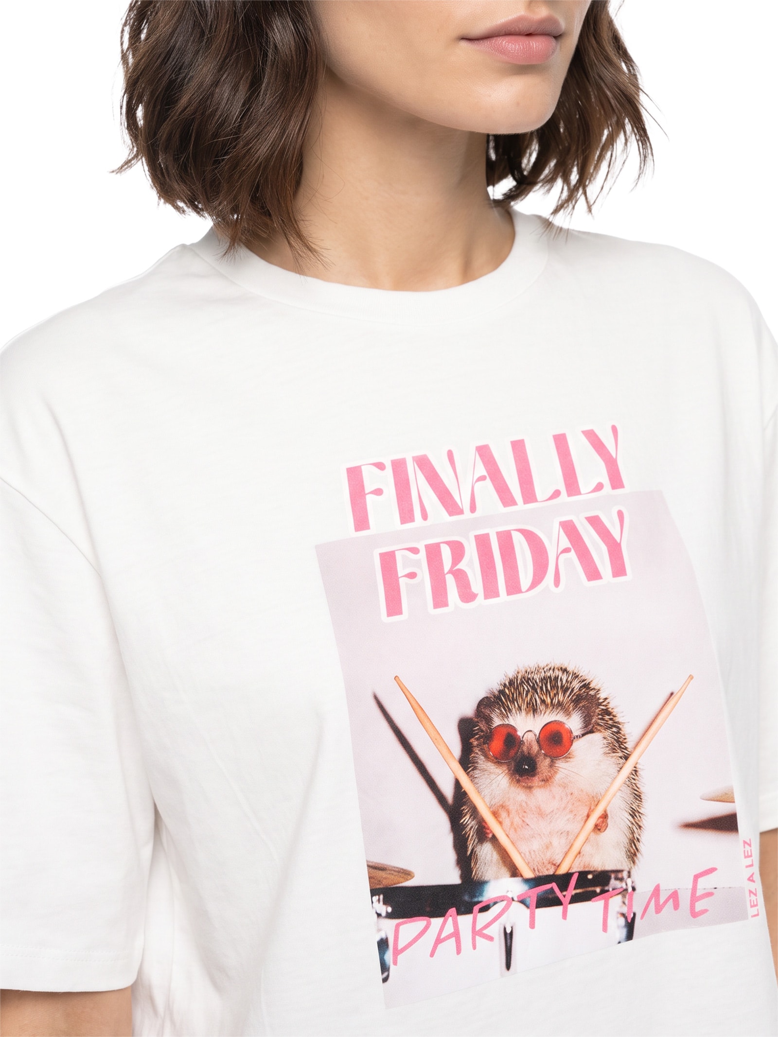 Camiseta Feminina Pet Week Friday Branco Lez A Lez