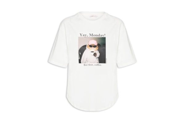 Camiseta Feminina Pet Week Monday - Branco