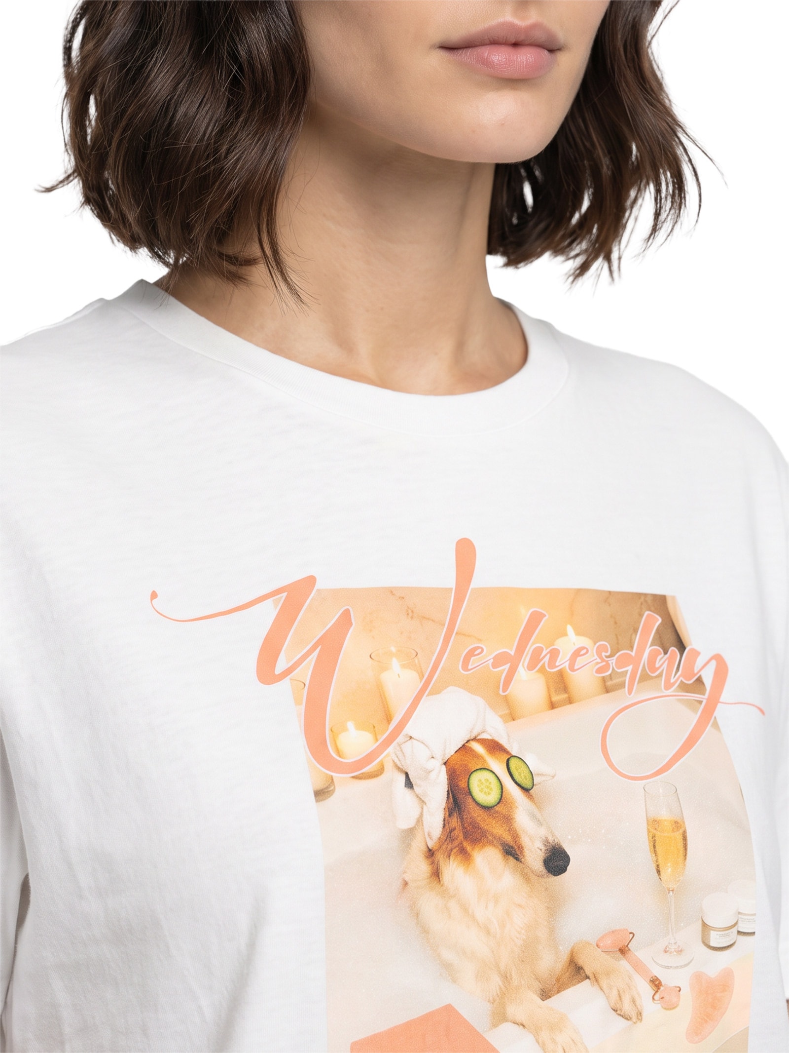Camiseta Feminina Pet Week Wednesday Branco Lez A Lez