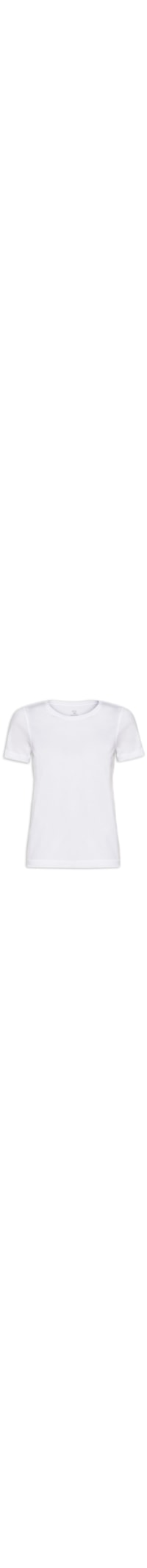 Camiseta Feminina Pima Manga Curta Decote Redondo - Branco
