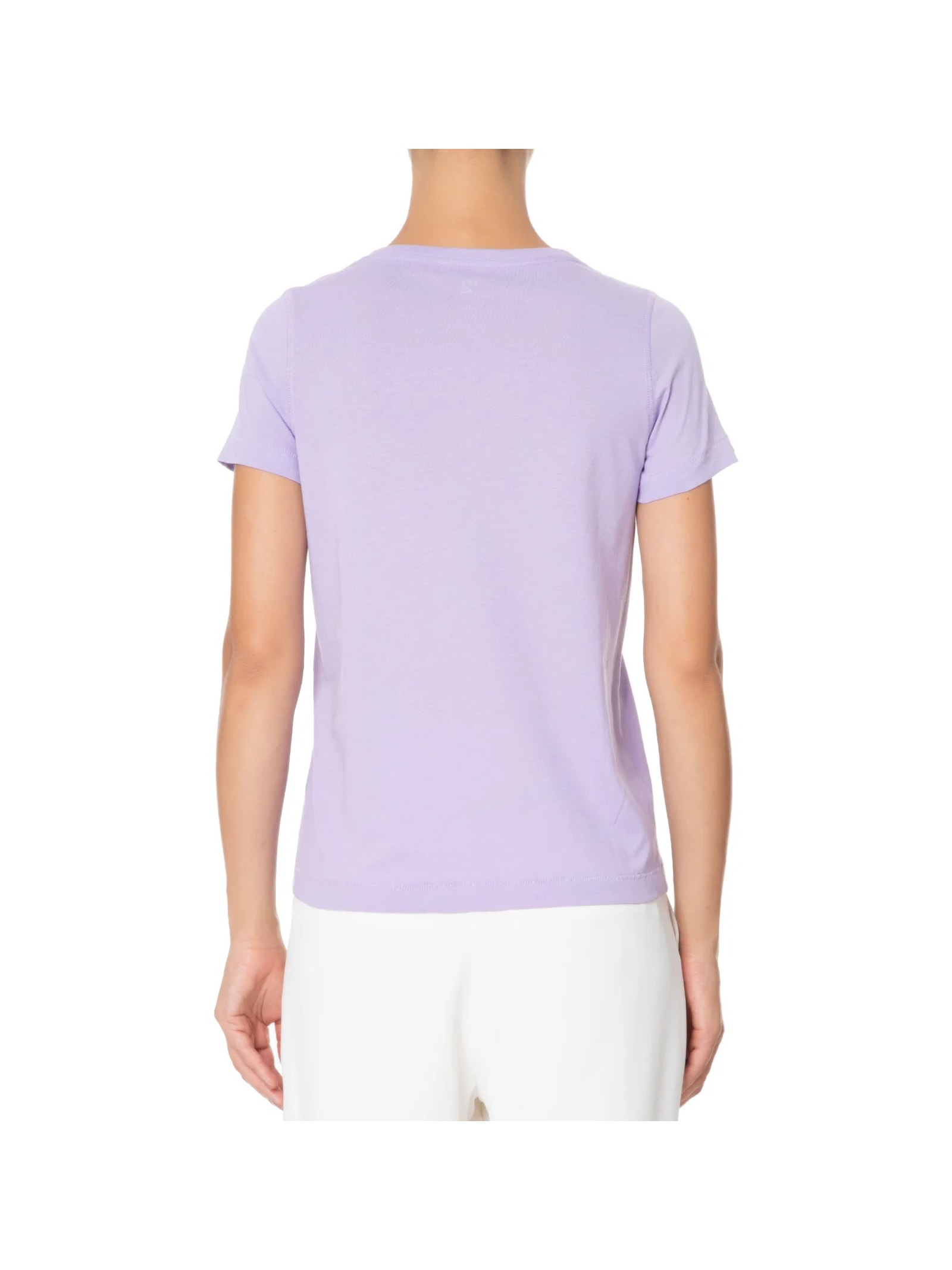 Camiseta Feminina Pima Manga Curta Decote Redondo Lilás '2Essential