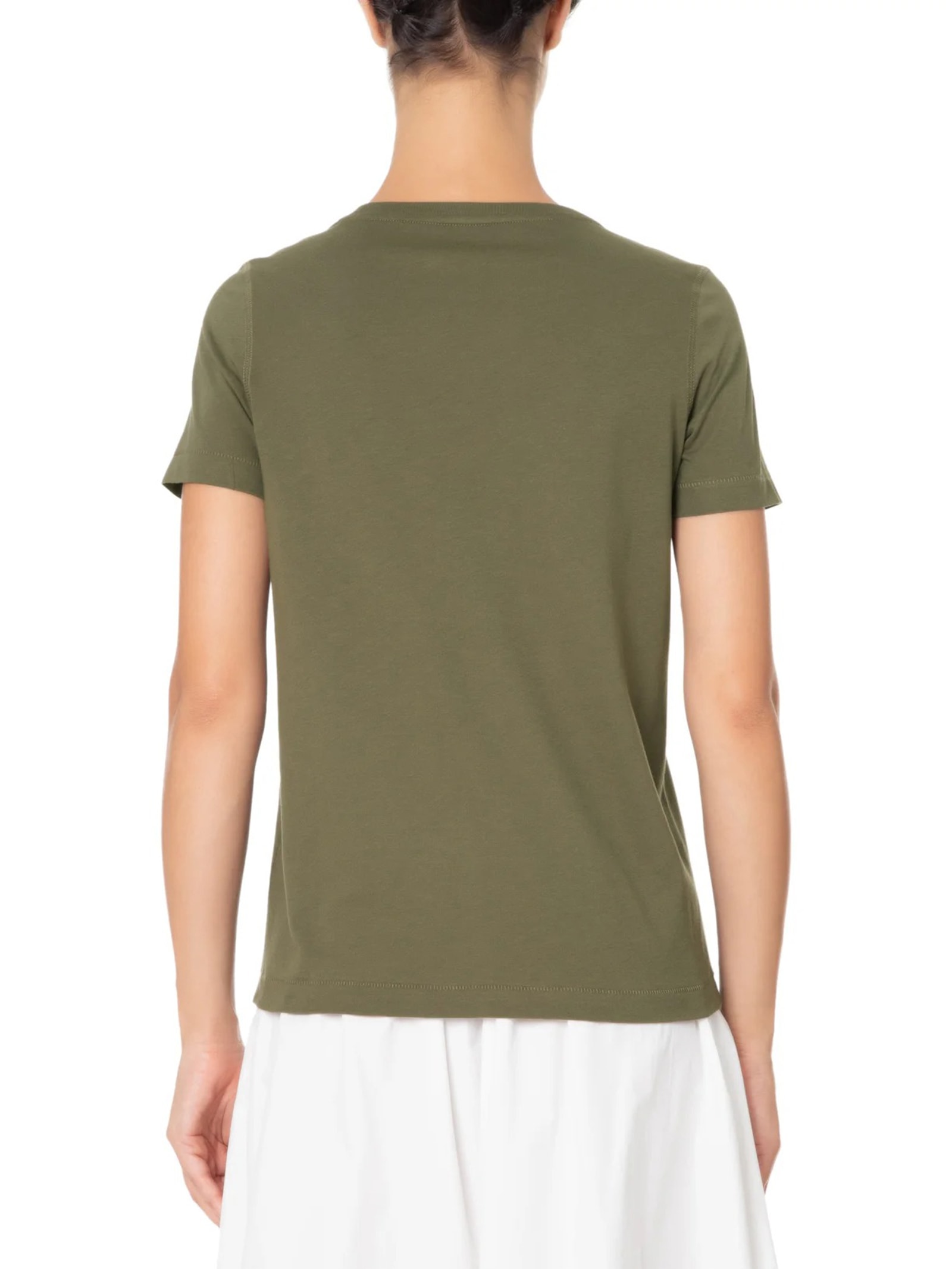 Camiseta Feminina Pima Manga Curta Decote Redondo Verde '2Essential