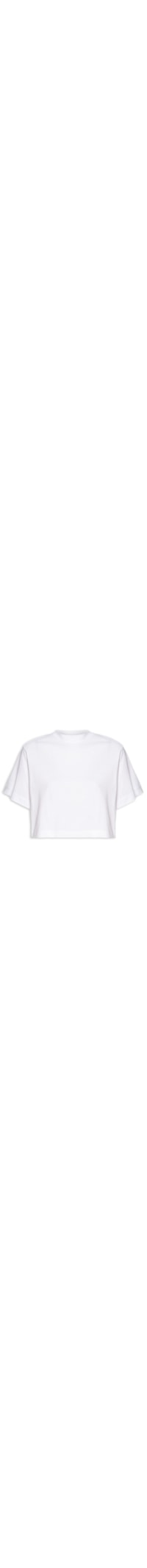 Camiseta Feminina Pima Manga Curta Gola Alta - Branco
