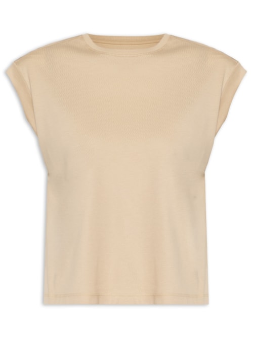 Camiseta Feminina Pima Manga Japonesa – Bege