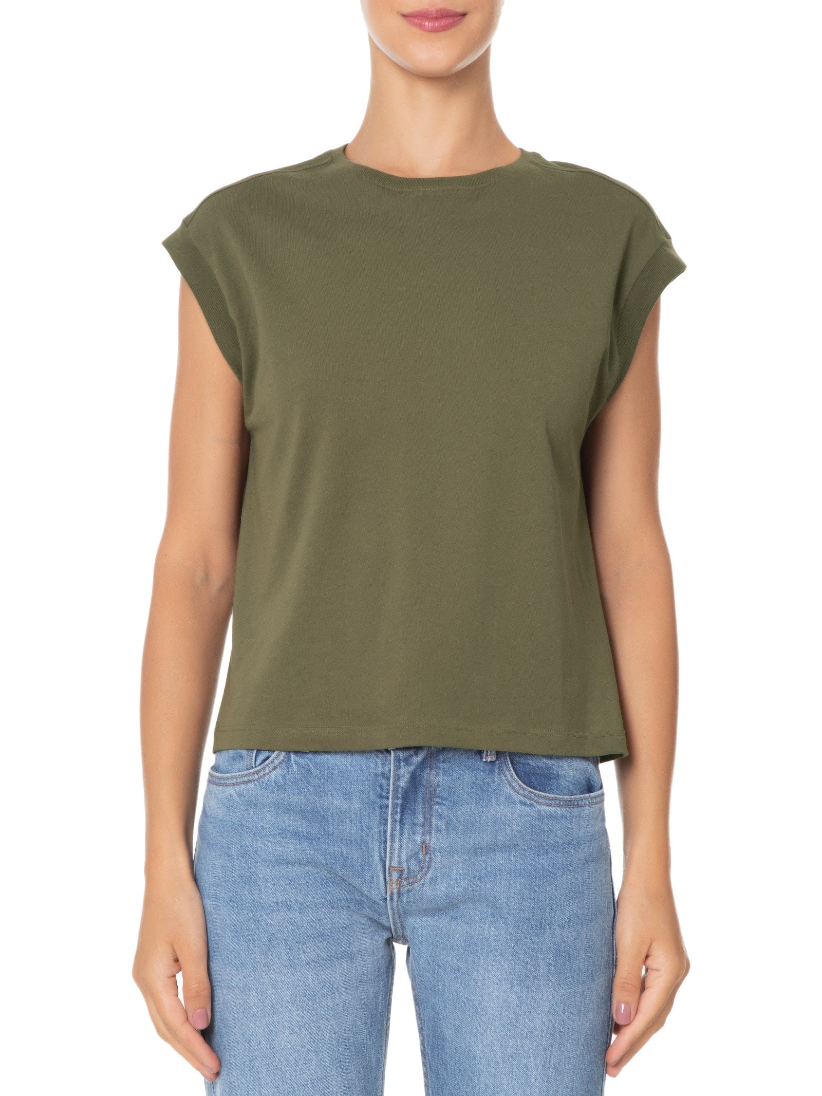 Camiseta Feminina Pima Manga Japonesa Verde '2Essential