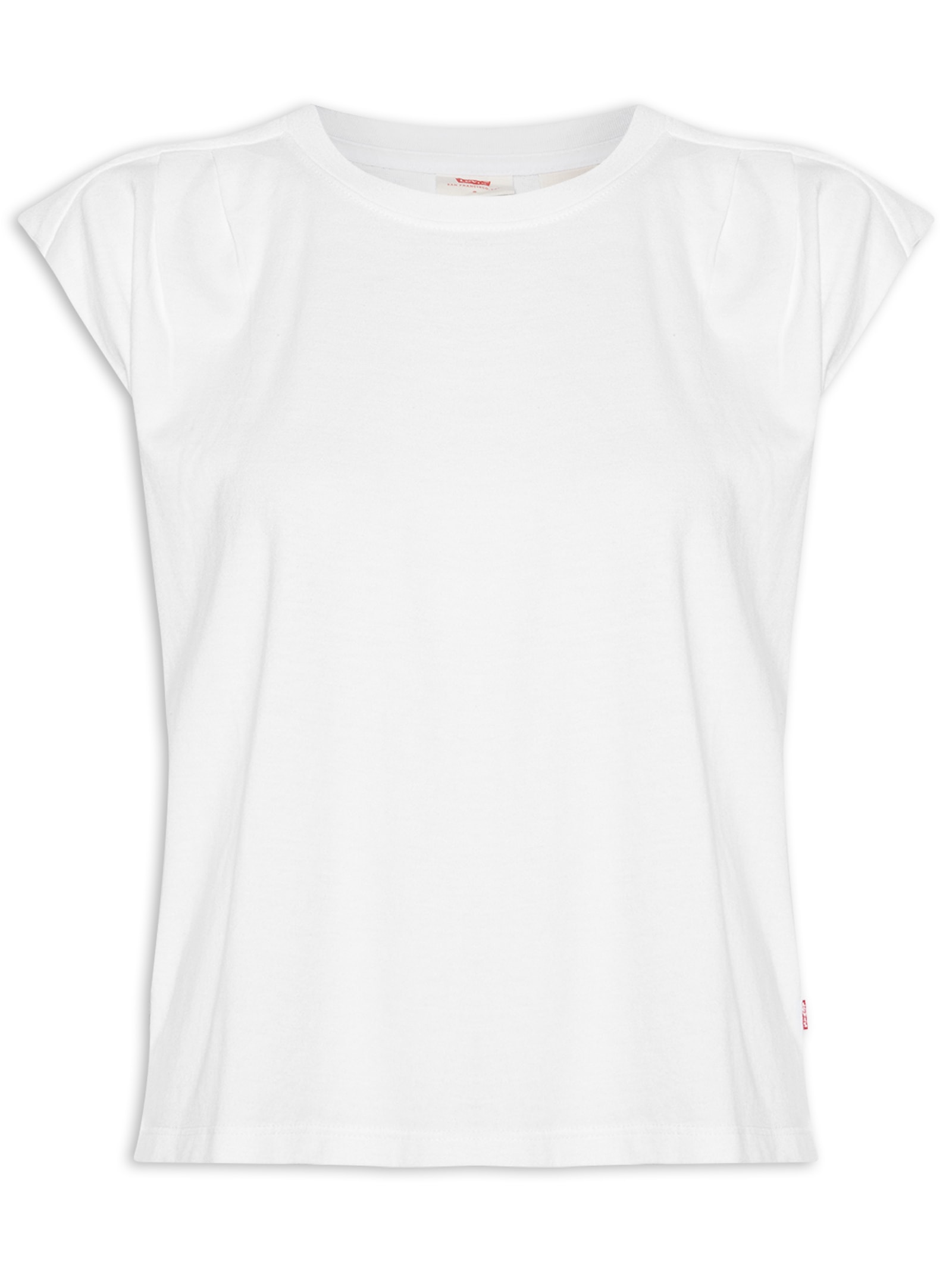 Camiseta Feminina Pleated Muscle Tank Branco Levi's