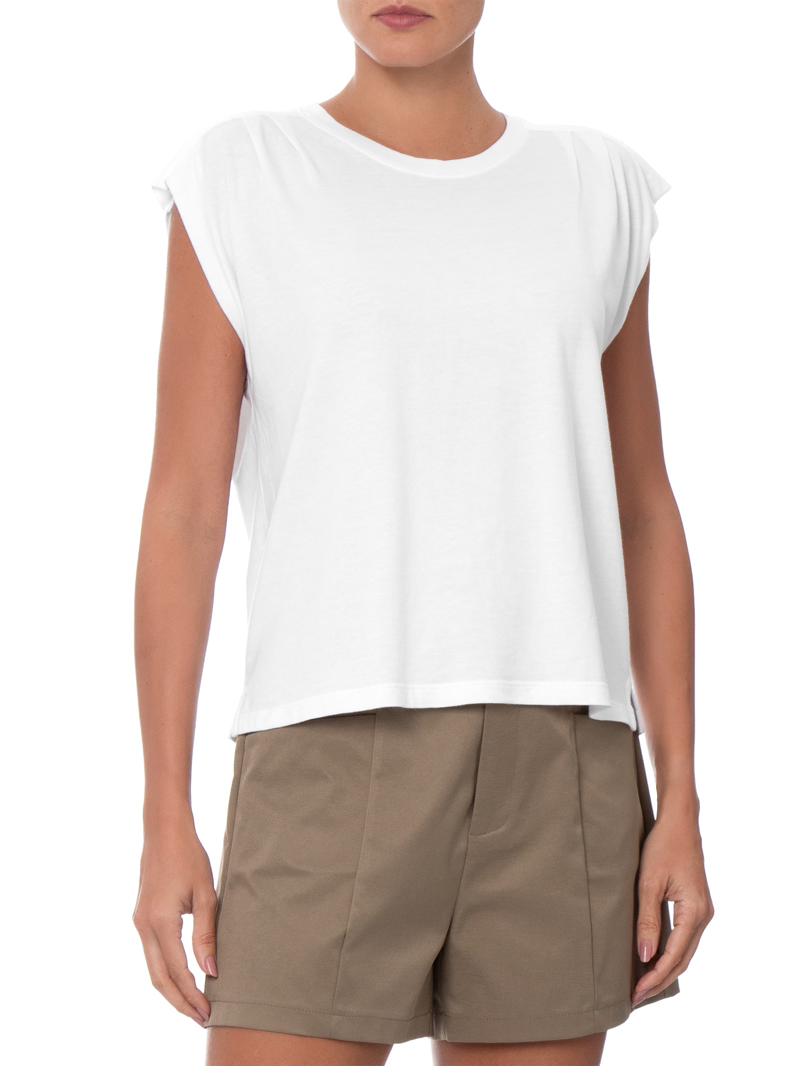 Camiseta Feminina Pleated Muscle Tank Branco Levi's