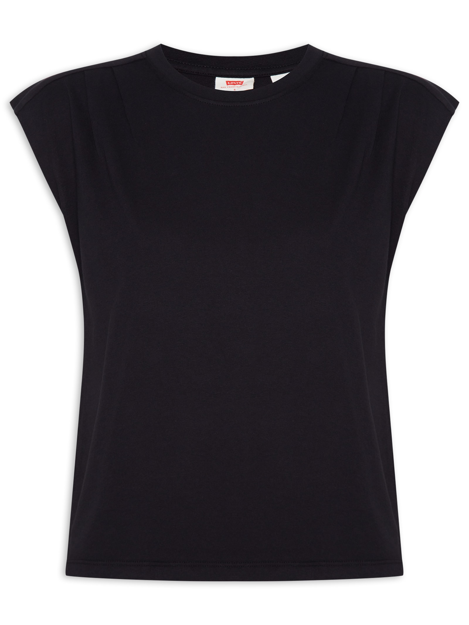 Camiseta Feminina Pleated Muscle Tank Preto Levi's