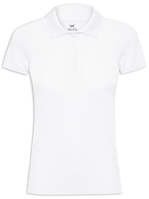 Camiseta Feminina Polo Manga Curta - Branco