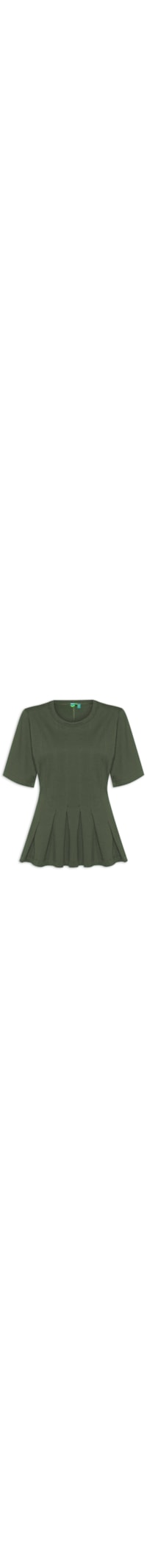 Camiseta Feminina Pregas - Verde