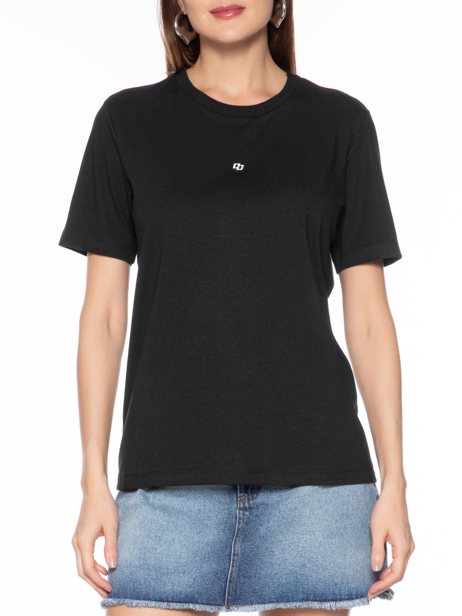 Camiseta Feminina Preto Colcci