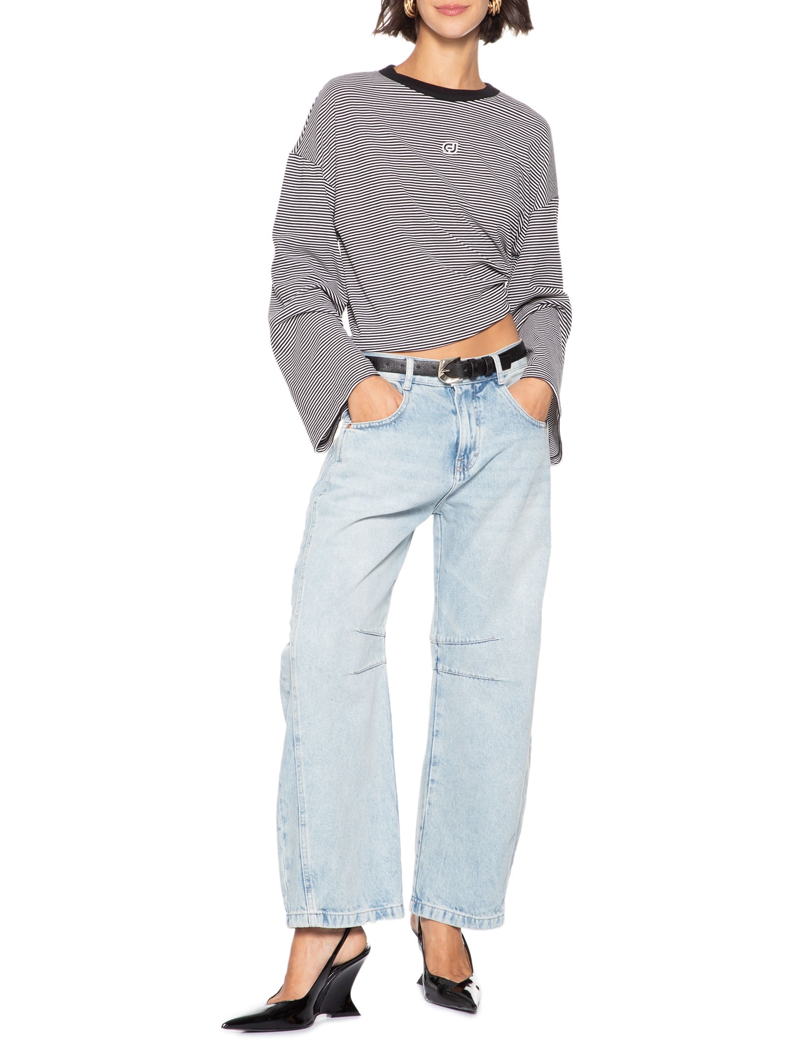 Camiseta Feminina Preto Colcci Jeans