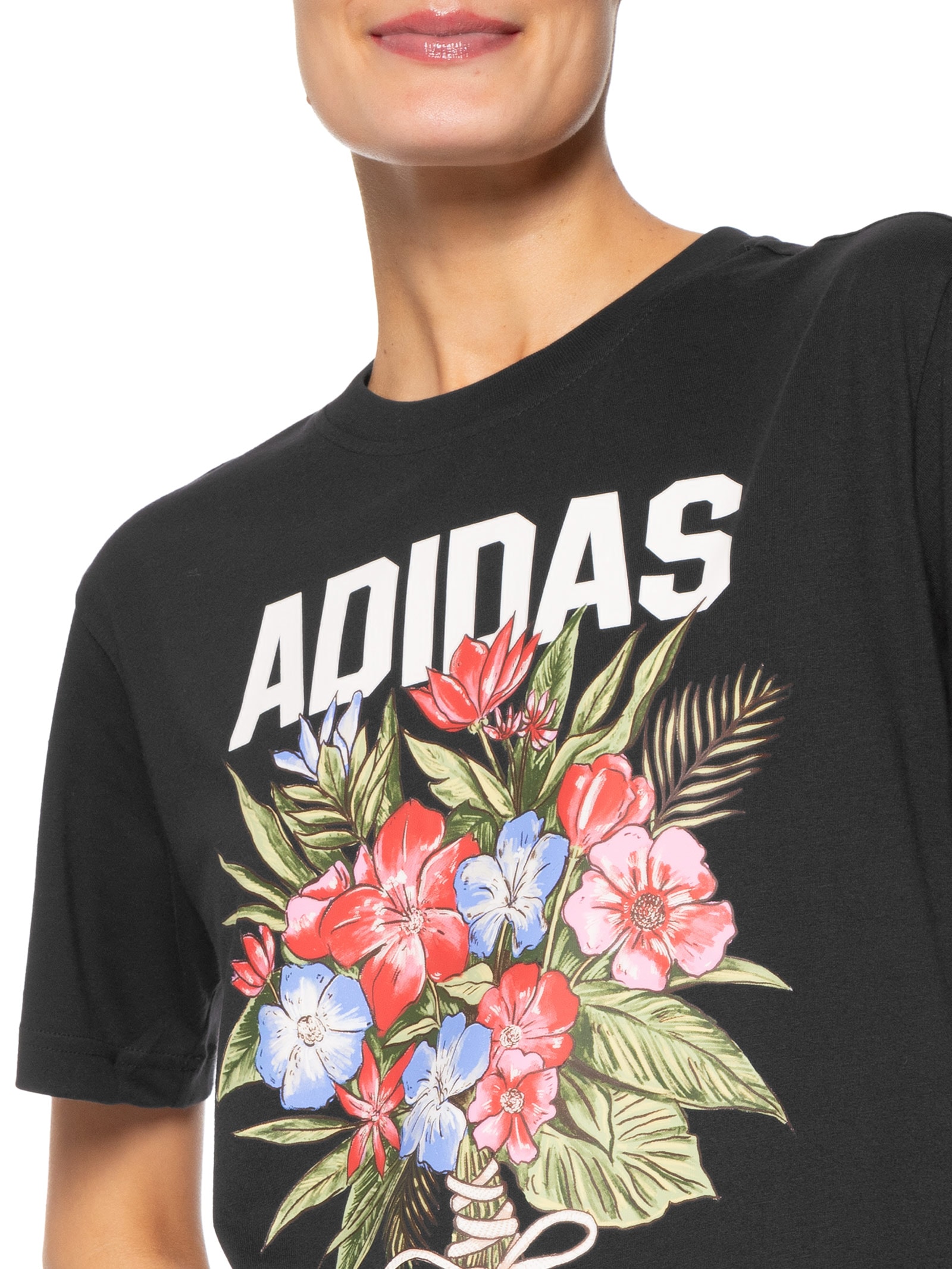 Camiseta Feminina Preto Adidas + Farm
