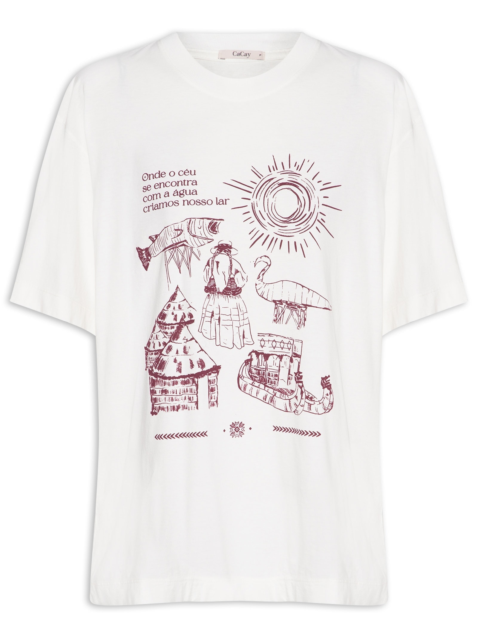 Camiseta Feminina Puna Branco Cacay