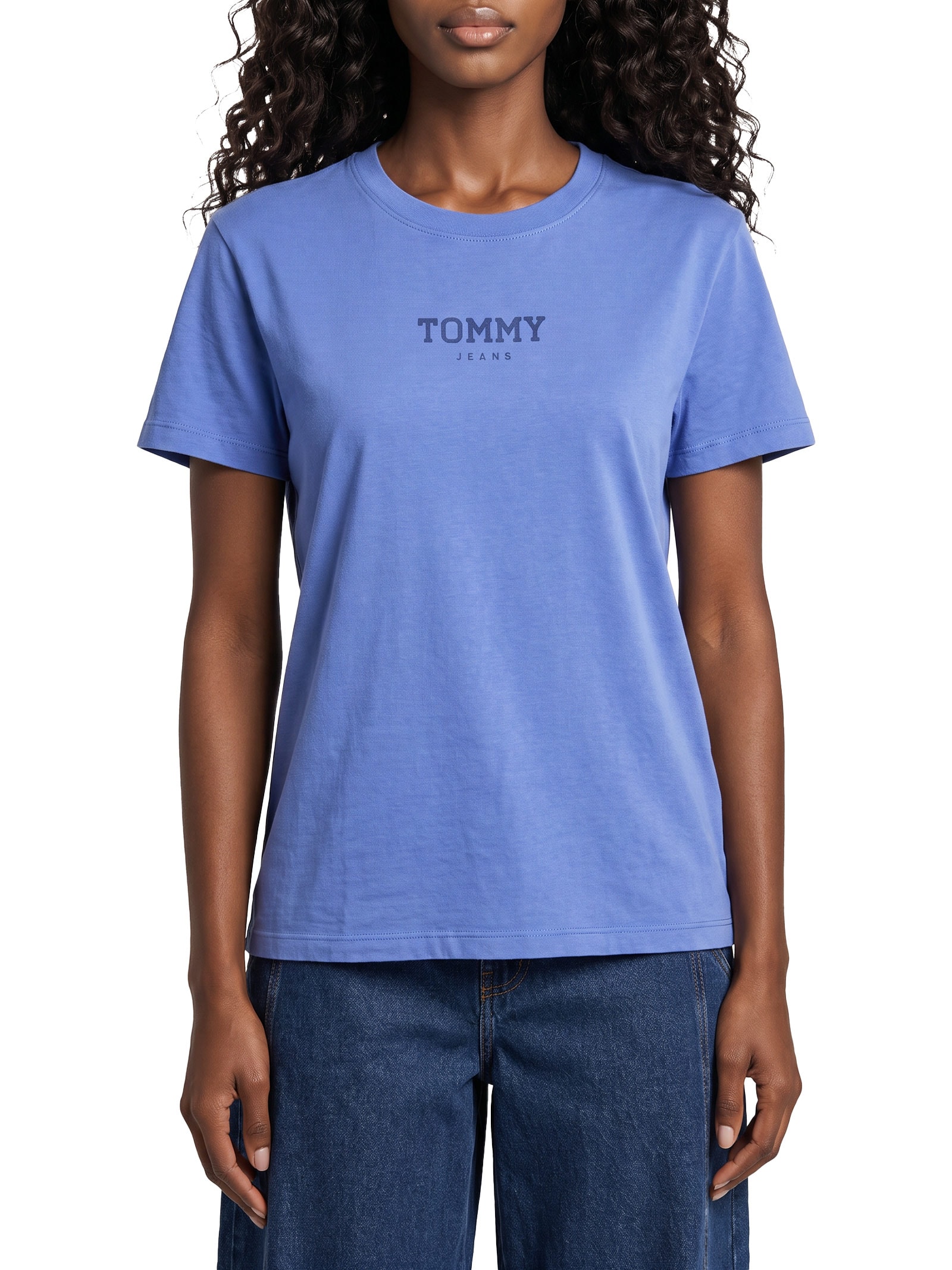 Camiseta Feminina Reg Essential Logo 2 Tee  – Azul Tommy Jeans