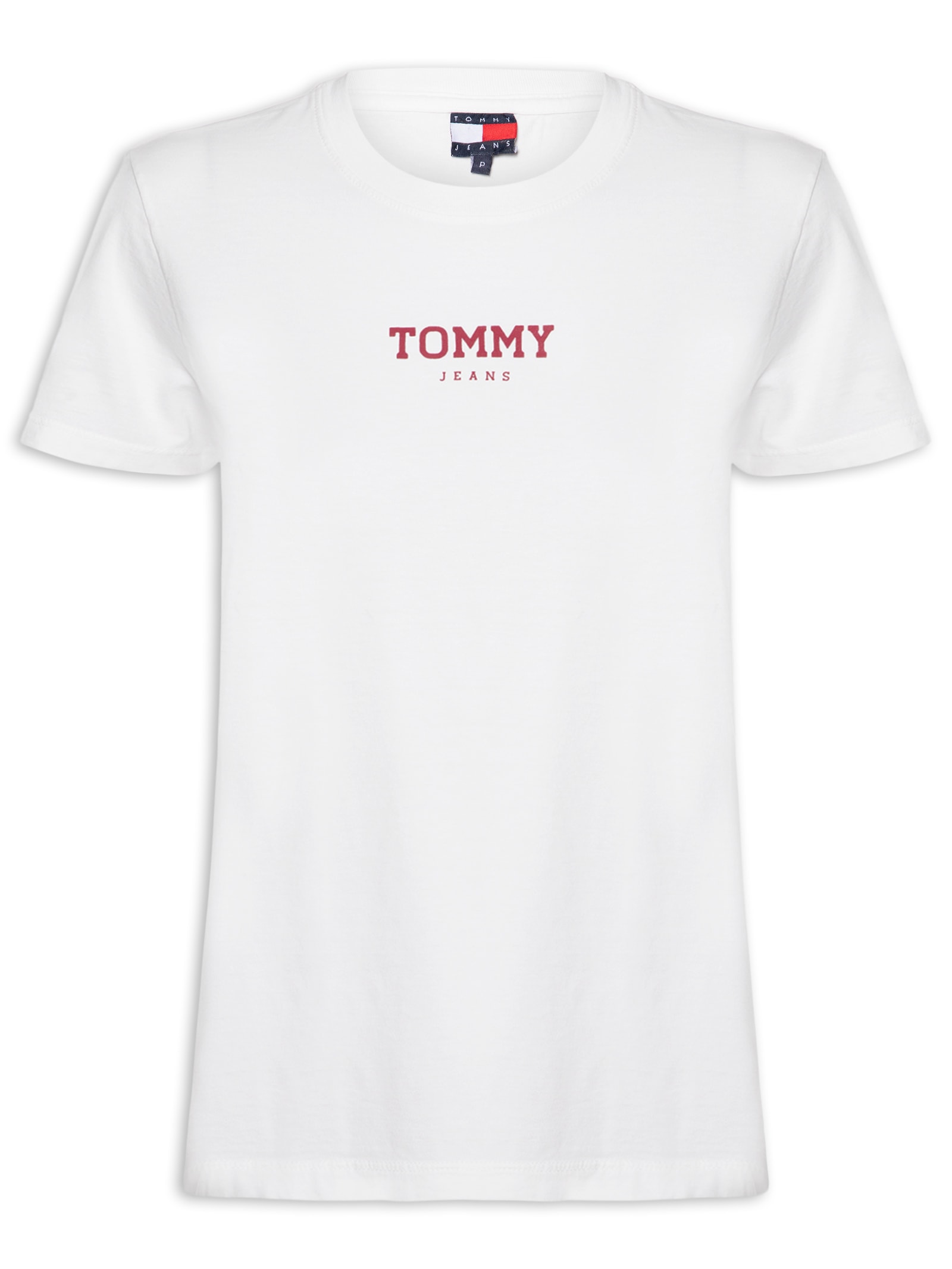 Camiseta Feminina Reg Essential Logo 2 Tee  – Branco Tommy Jeans