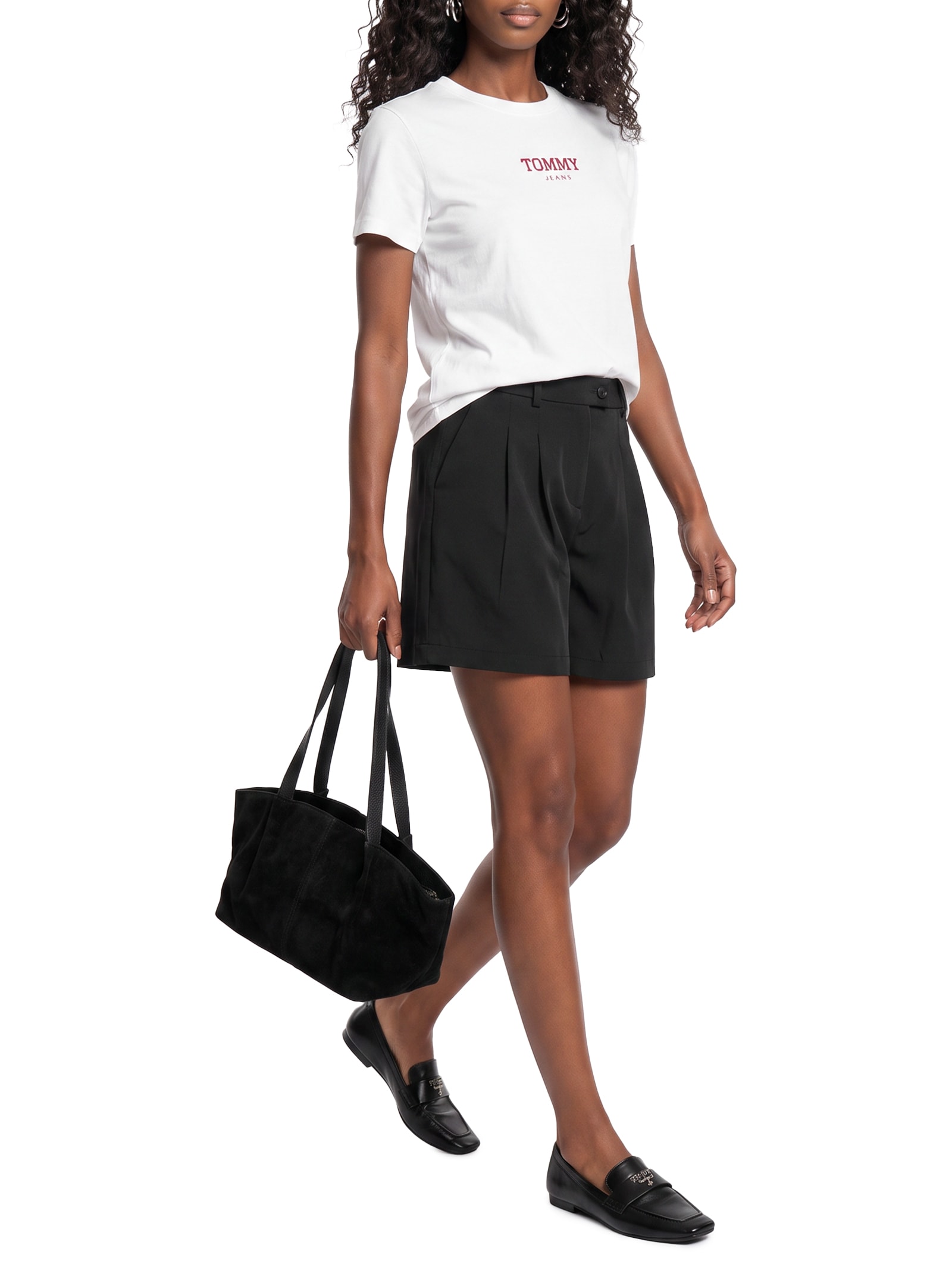 Camiseta Feminina Reg Essential Logo 2 Tee  – Branco Tommy Jeans