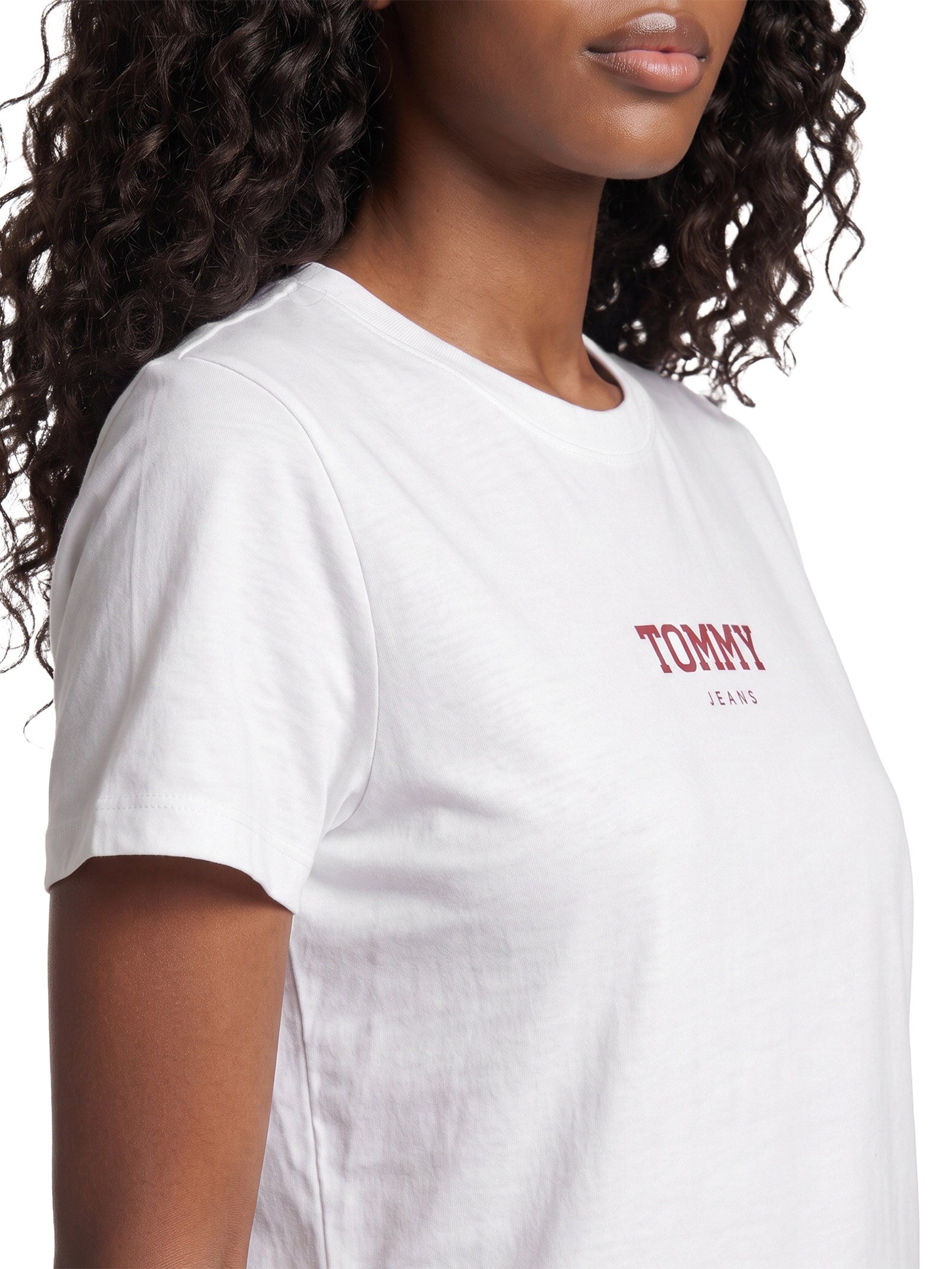 Camiseta Feminina Reg Essential Logo 2 Tee  – Branco Tommy Jeans
