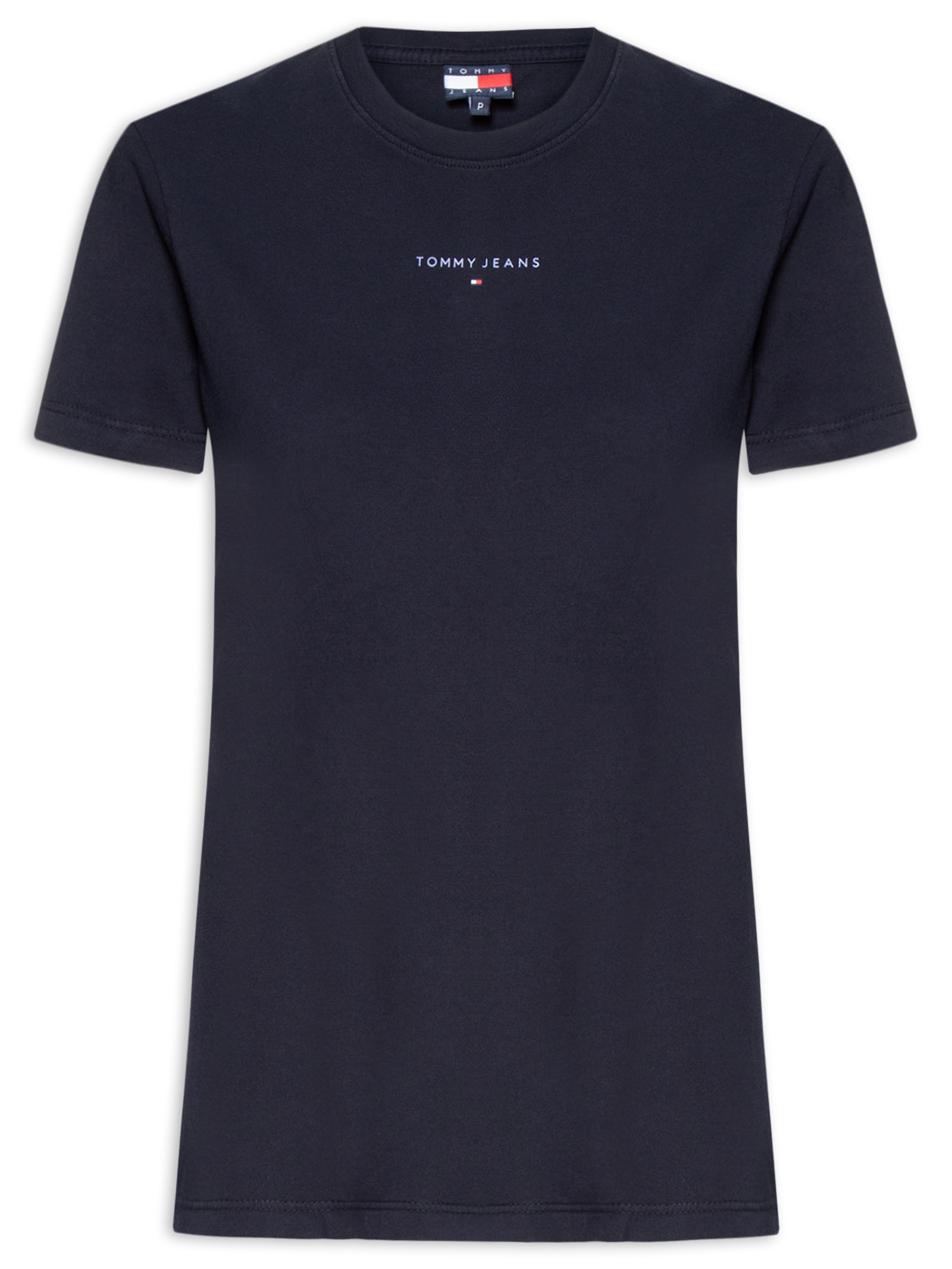 Camiseta Feminina Reg Linear SS Tee – Azul Tommy Jeans