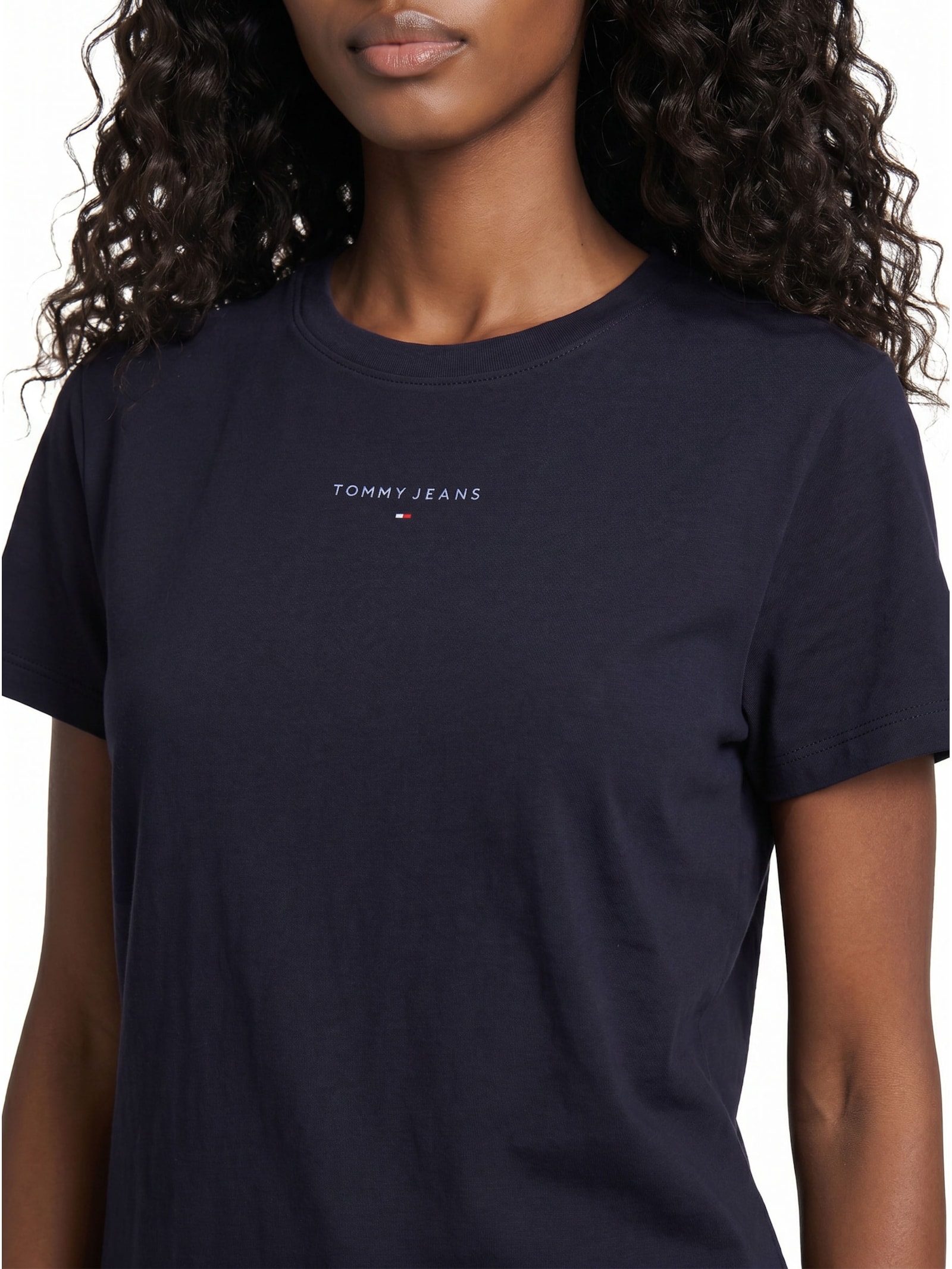 Camiseta Feminina Reg Linear SS Tee – Azul Tommy Jeans