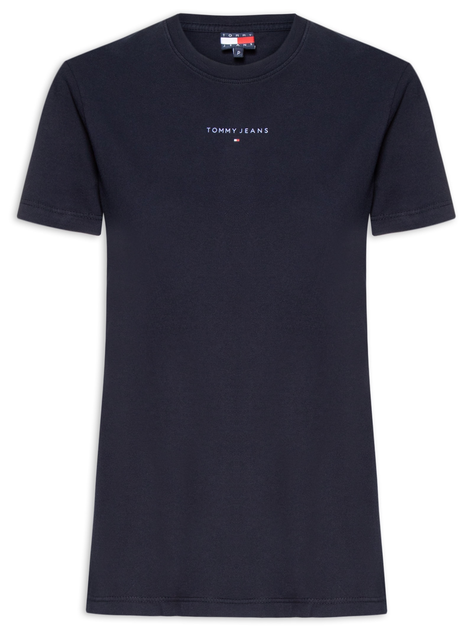 Camiseta Feminina Reg Linear SS Tee – Azul Tommy Jeans