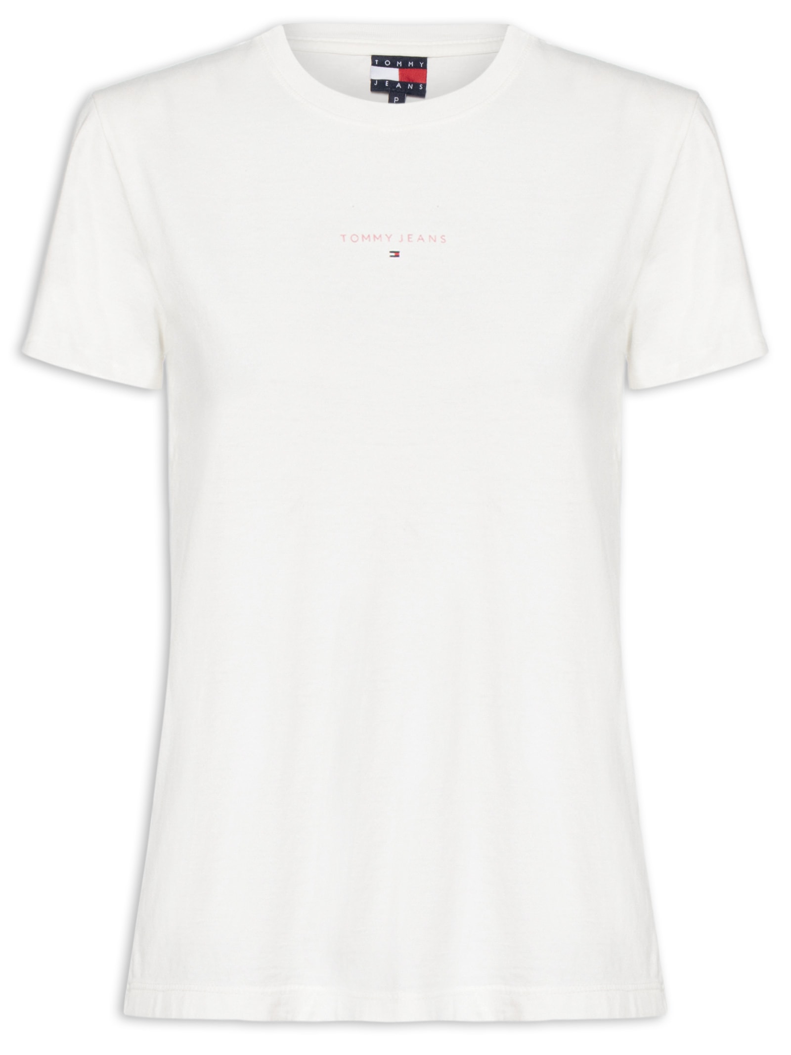 Camiseta Feminina Reg Linear SS Tee – Off White Tommy Jeans
