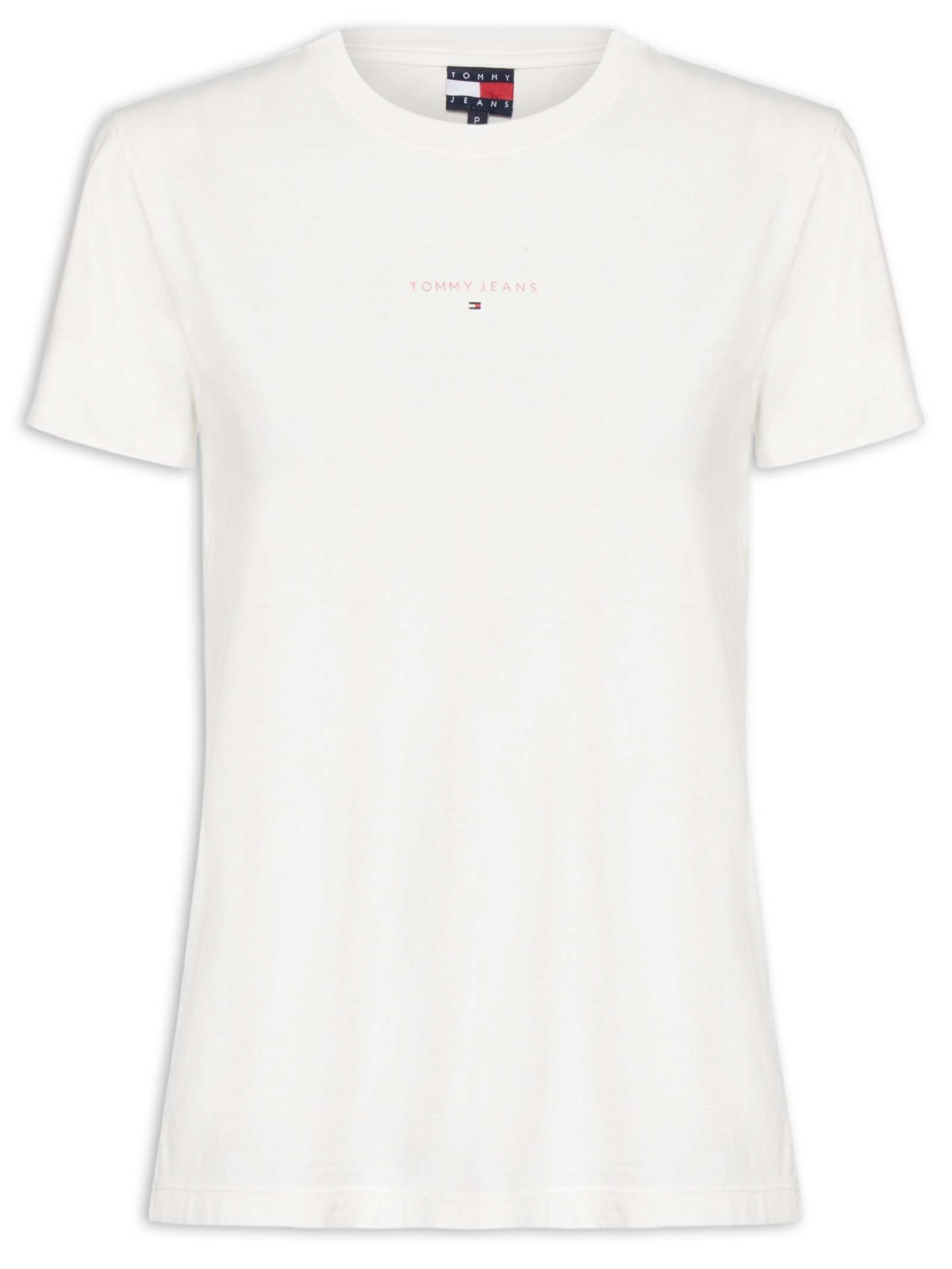 Camiseta Feminina Reg Linear SS Tee – Off White Tommy Jeans