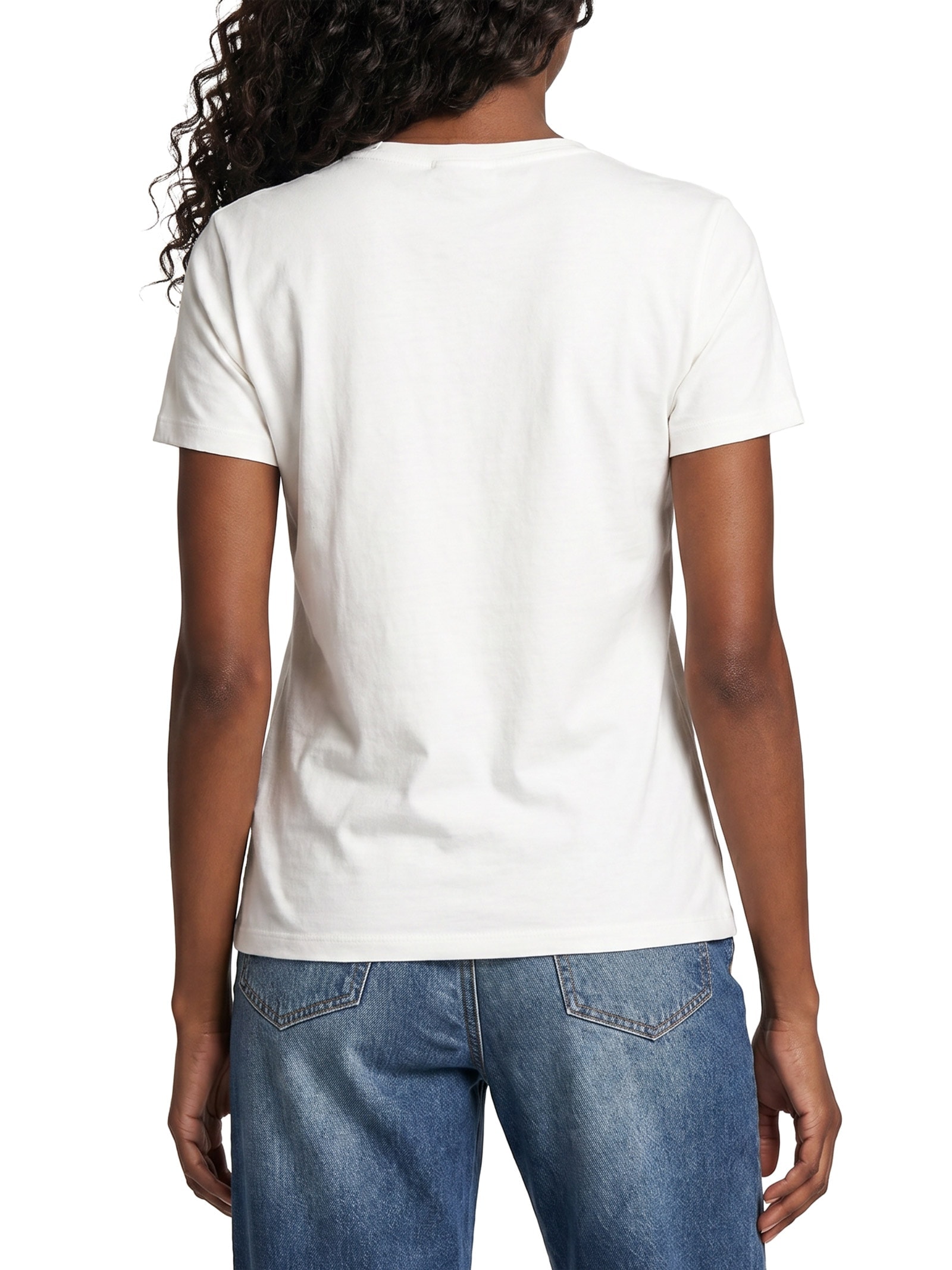 Camiseta Feminina Reg Linear SS Tee – Off White Tommy Jeans