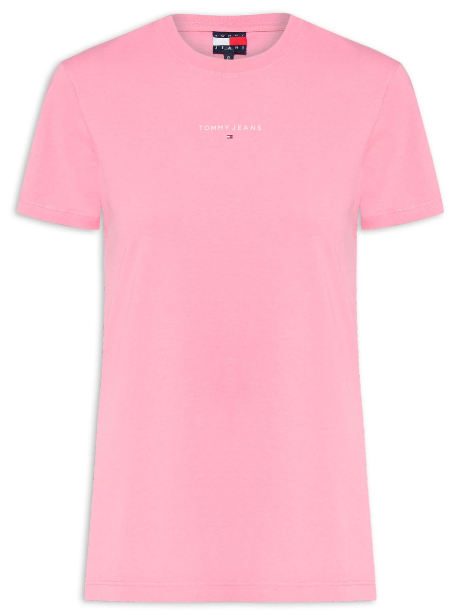 Camiseta Feminina Reg Linear SS Tee – Rosa Tommy Jeans