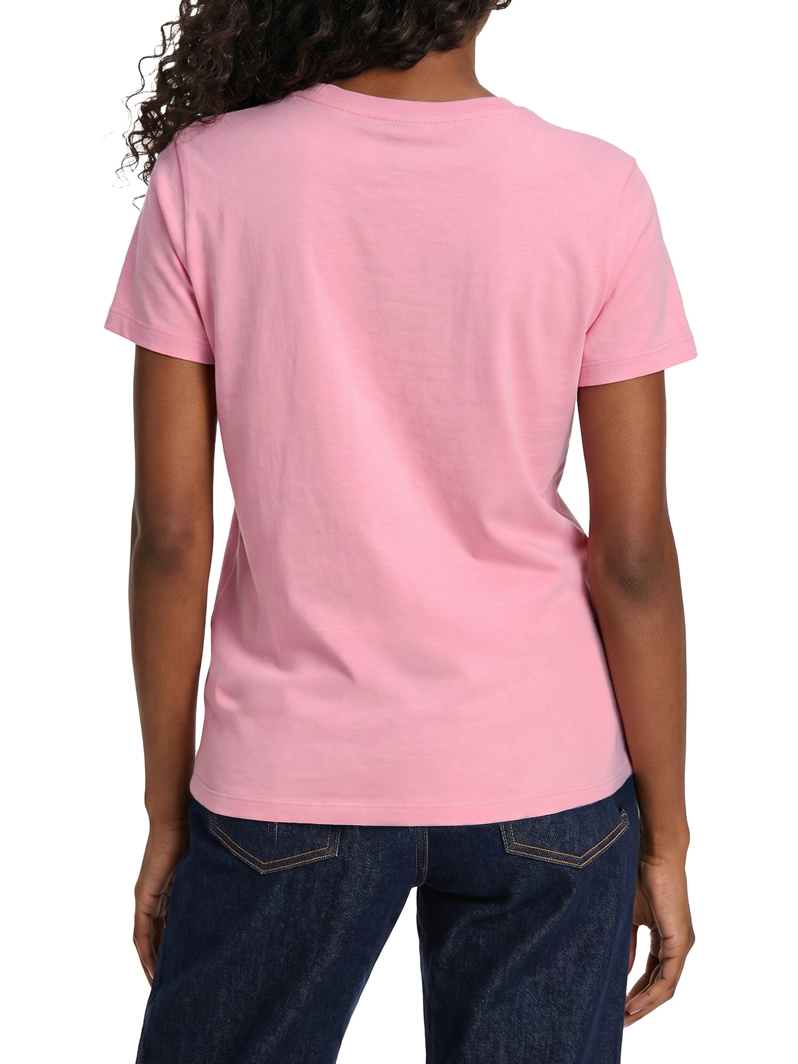 Camiseta Feminina Reg Linear SS Tee – Rosa Tommy Jeans